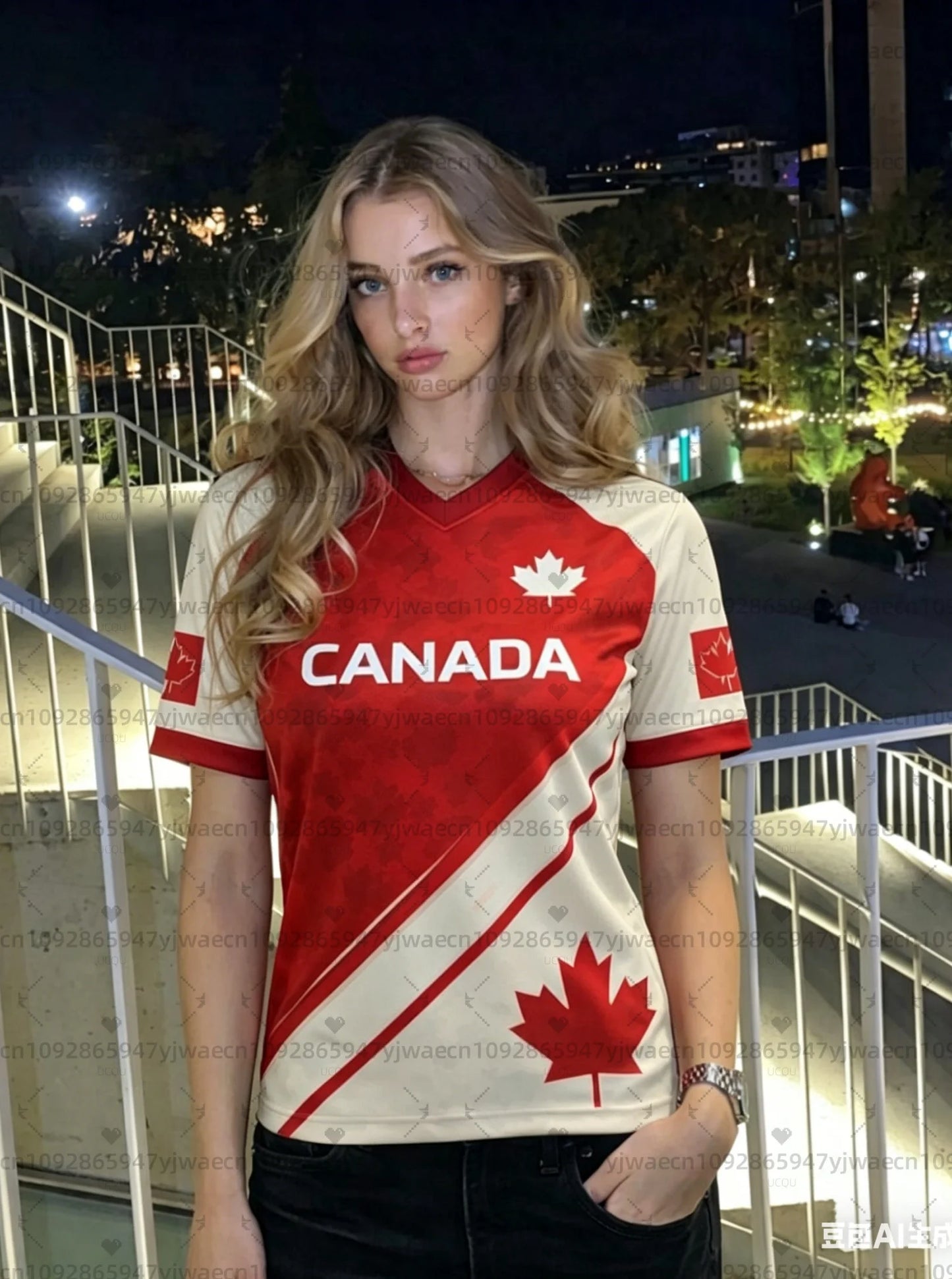Maillot de Foot Canada 2026 T-Shirt Homme Femme Grande Taille Cadeau Fan Streetwear Tee-shirt Foot