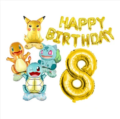 Pokémon Pikachu Birthday Party Decorations Tableware Set – Paper Cups, Plates, Tablecloth, Straws, Banner & Napkins for Kids Party Supplies