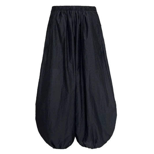 Women's Oversized Lantern Pants – Lightweight Breathable Cotton Wide-Leg Casual Trousers for Summer