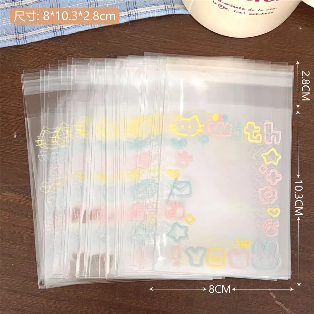 Bolsas OPP Autoadhesivas Graffiti Kitten – Bolsas de Embalaje Bonitas para Tarjetas, Regalos y Artículos Pequeños