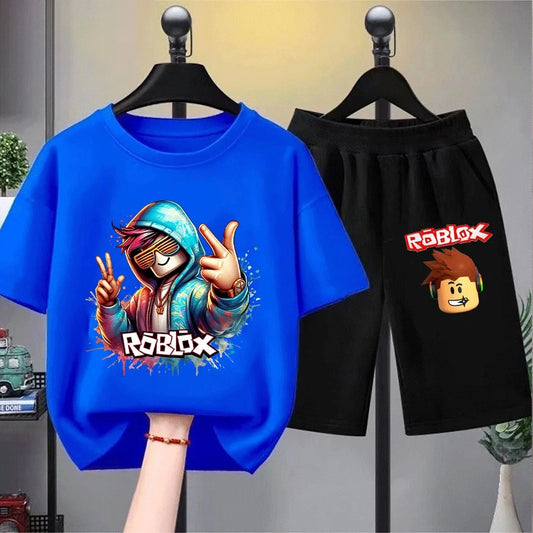 Conjunto de Sudadera con Capucha y Camiseta de Gaming para Niños, Atuendo Casual de 2 Piezas para Niños y Niñas