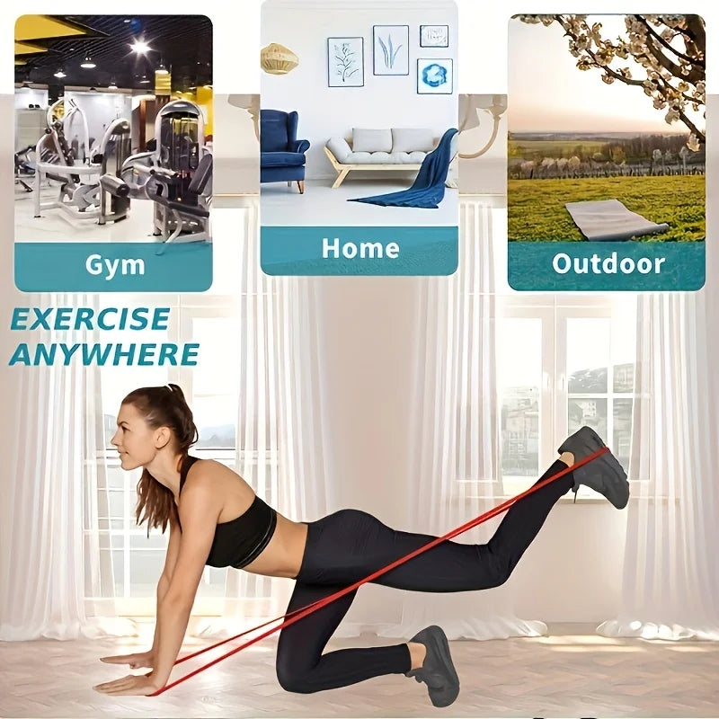Juego de bandas de resistencia – Bandas de asistencia para dominadas y correas de ejercicio para entrenamiento de piernas, gimnasio, entrenamientos en casa y equipo de entrenamiento de fuerza