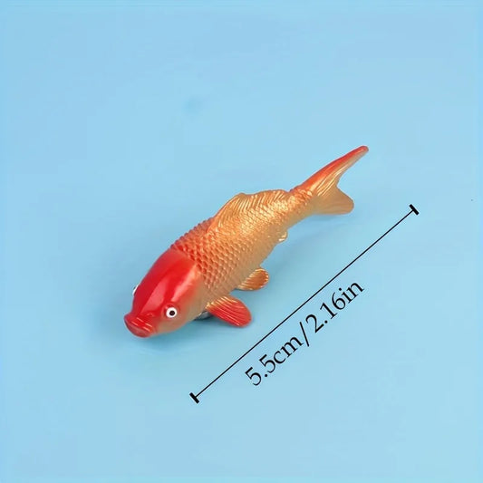2/4PCS Artificial Koi Fish Decorations – Realistic Multicolor 3D Scale Fish with Moving Eyes, Eco-Safe Plastic for Aquarium & Pond Decor