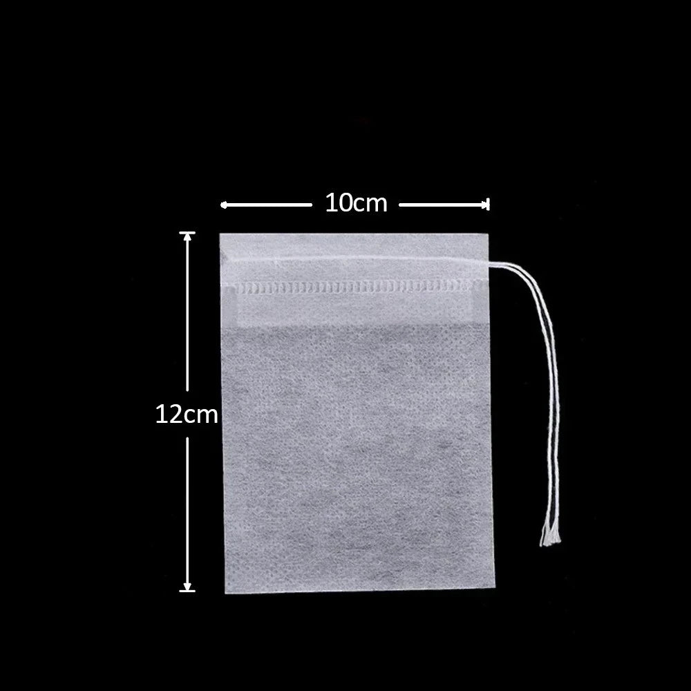 100-1000pcs Disposable Tea Filter Bags – Nonwoven Drawstring Tea Strainer Bags, Single Use Loose Leaf Tea Bags for Coffee, Herbs, Spices & Kitchen Brewing Accessories