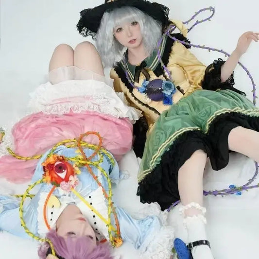 Disfraz de Komeiji Koishi de Touhou Project – Traje de uniforme completo (Traje de Halloween/Carnaval para mujer)