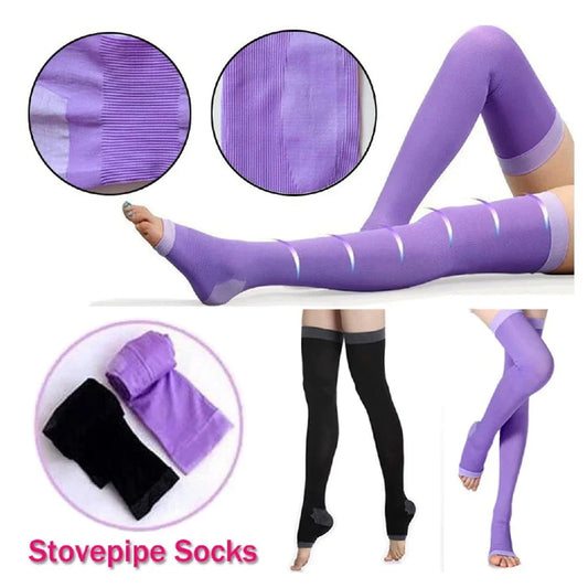 Calcetines de compresión sin puntera – Mangas de compresión para pantorrillas para hombre y mujer (para correr, ciclismo y recuperación deportiva)