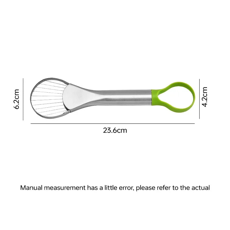 Stainless Steel Avocado & Fruit Slicer – Multi-Function Kitchen Cutting Tool for Avocado, Dragon Fruit & Other Fruits