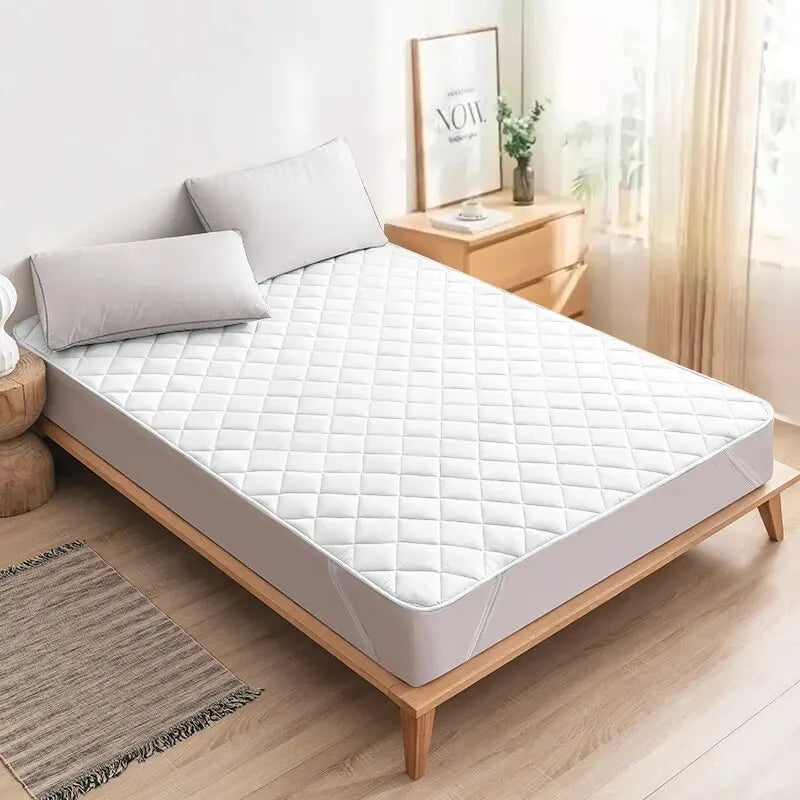 Protège-matelas imperméable – Housse de matelas lavable avec jupe élastique pour la protection du lit