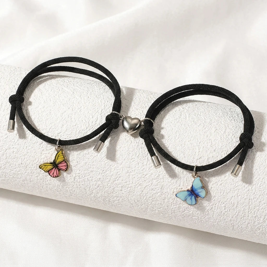 Luminous Sun & Moon Couple Bracelets – Handmade Braided Rope Matching Charm Bracelets for Men & Women | Romantic Jewelry Gift