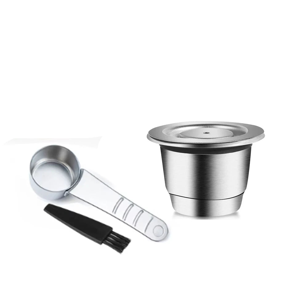 Capsules de café Nespresso réutilisables – Dosettes filtrantes à espresso en acier inoxydable, capsules de café Crema rechargeables avec design amélioré pour machine à café domestique