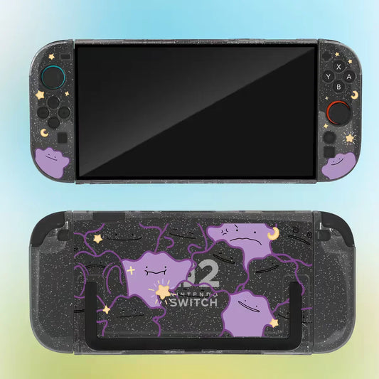 Funda protectora para Nintendo Switch 2 de Pokémon – Carcasa Ditto y Pikachu dividida antirrayas para consola NS2 y accesorios de juegos