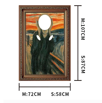 Mona Lisa & The Scream Mural Cosplay Costume – Funny Sponge Suit for Adults, Boys & Girls, Halloween, Carnival, Party & Dress-Up