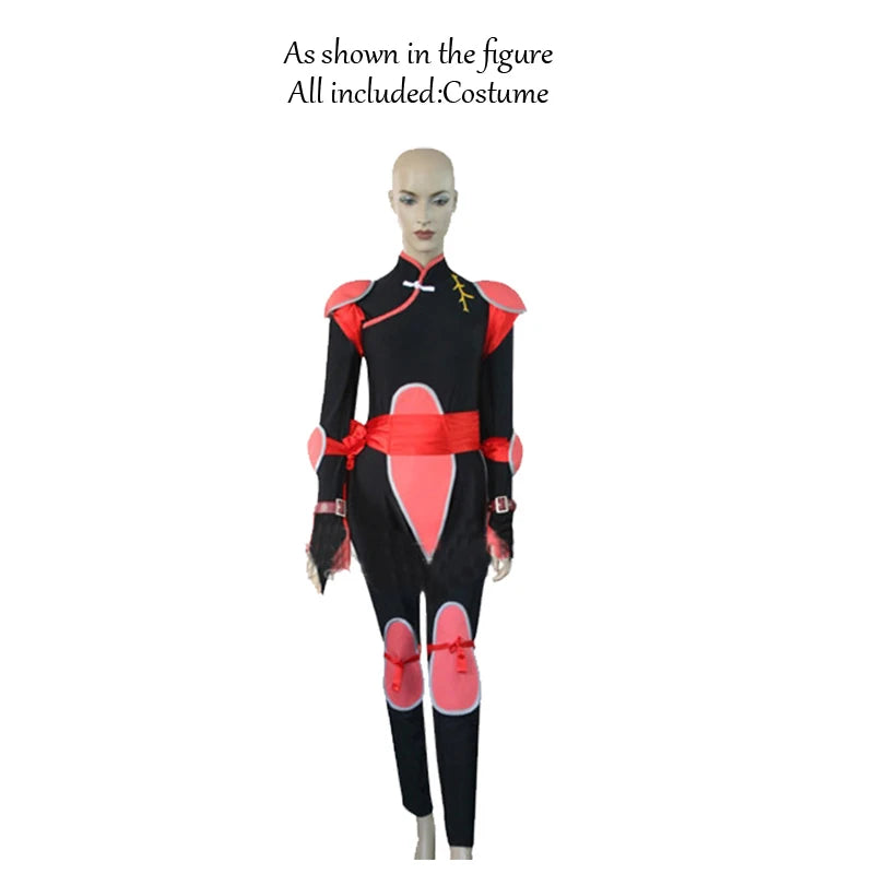 Inuyasha Sango Cosplay Costume for Women – Black & Red Jumpsuit Outfit