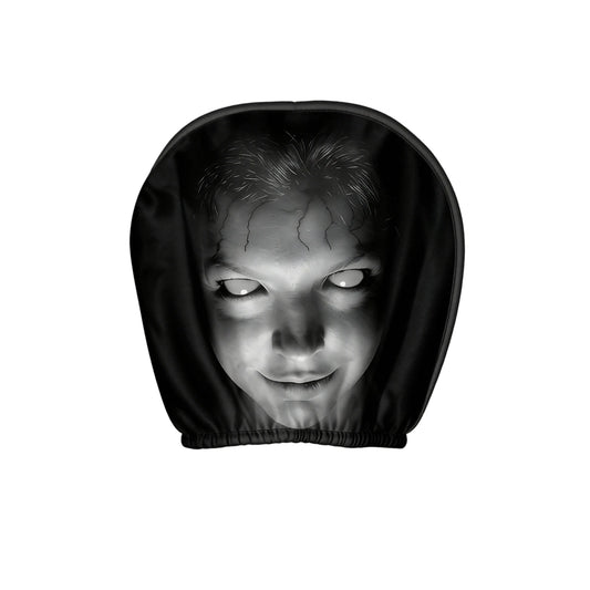 2026 Halloween Car Headrest Covers – Funny Cartoon Seat Headrest Protectors for Front Car Seats, Spooky Auto Interior Decoration
