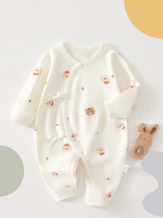 AYNIGIELL Mono de bebé recién nacido – Pelele suave de cuatro estaciones para bebés y niñas (0-6 meses)