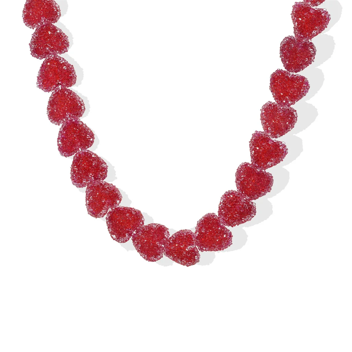 Colorful Love Resin Necklace – Sweet Candy-Inspired Pendant with Cute Niche Design & Gold-Plated Finish, Trendy Fashion Jewelry