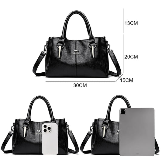 Sac à main pour femmes en cuir de vache véritable Sac bandoulière de luxe