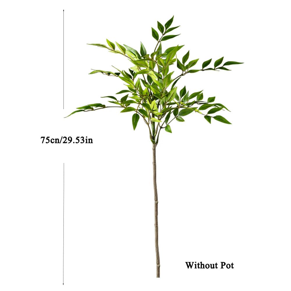 75-140cm Artificial Nandina Plant – Realistic Faux Tropical Palm Bamboo Leaves for Home, Garden, Office, Balcony & Indoor Outdoor Décor