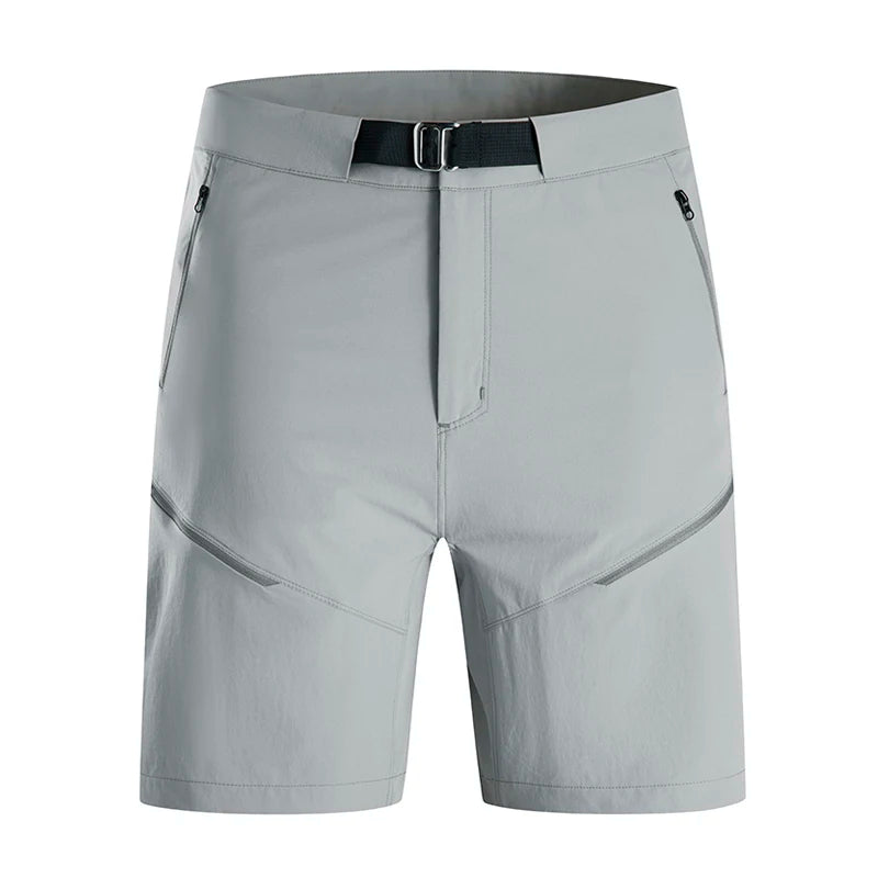 JNLN Unisex Quick-Dry Hiking Shorts – Lightweight Stretch Outdoor Sports Shorts with Zippered Pockets for Camping, Trekking & Climbing
