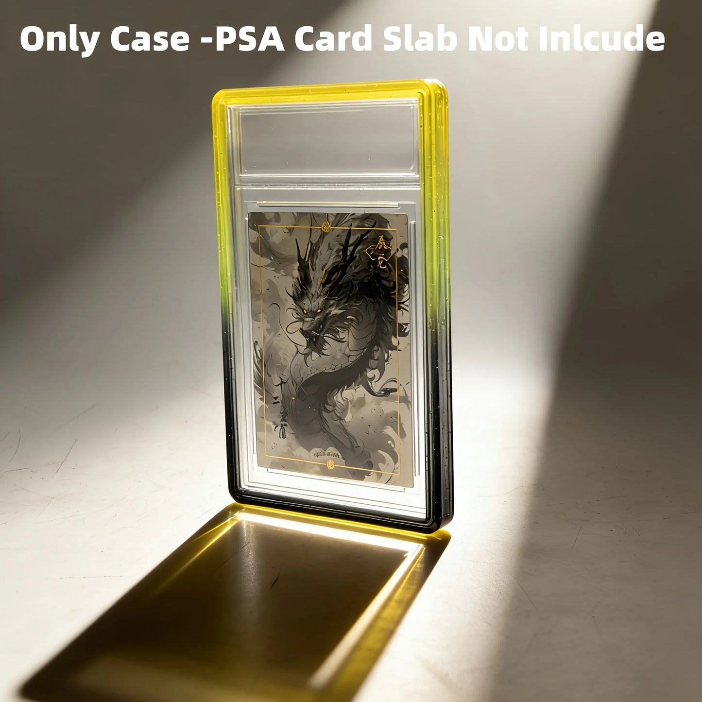 Étui de protection Bumper en TPU à paillettes – Housse de protection avec dos transparent pour cartes à collectionner PSA 35PT