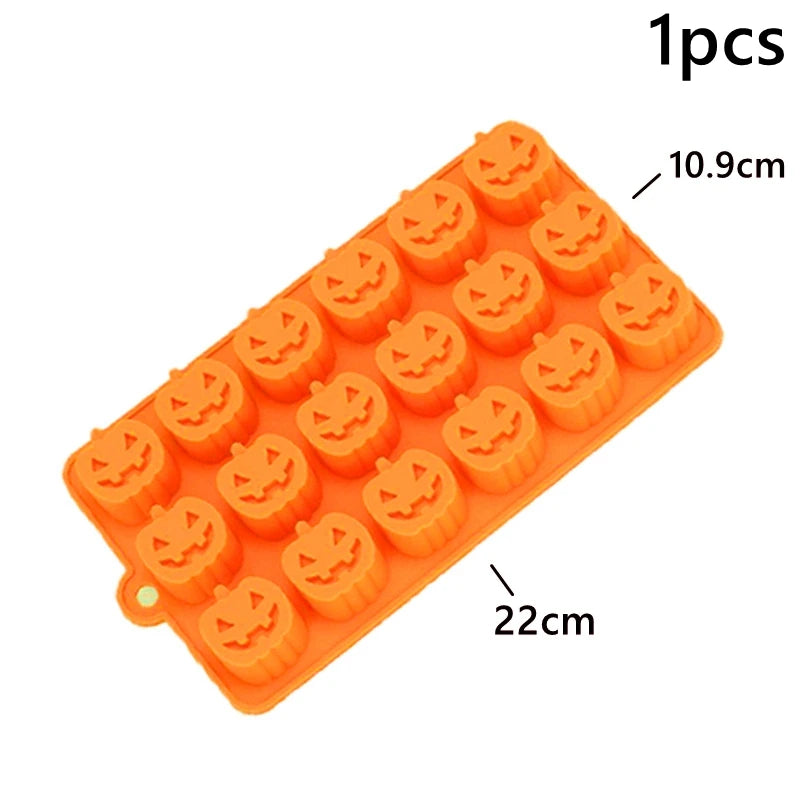 Halloween Pumpkin Silicone Mold – Skull, Bat & Spider Baking Mold for Cakes, Cookies, Candy & Desserts, DIY Trick-or-Treat Party Decor