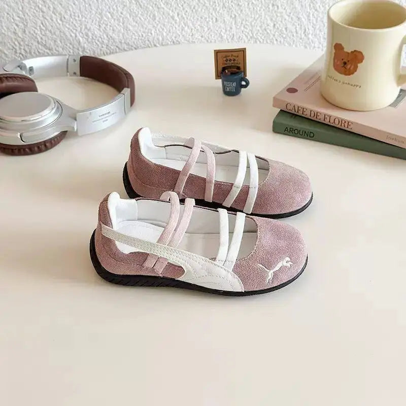 Kids Breathable PU Leather Casual Shoes Anti-Slip Flat Sneakers for Boys & Girls