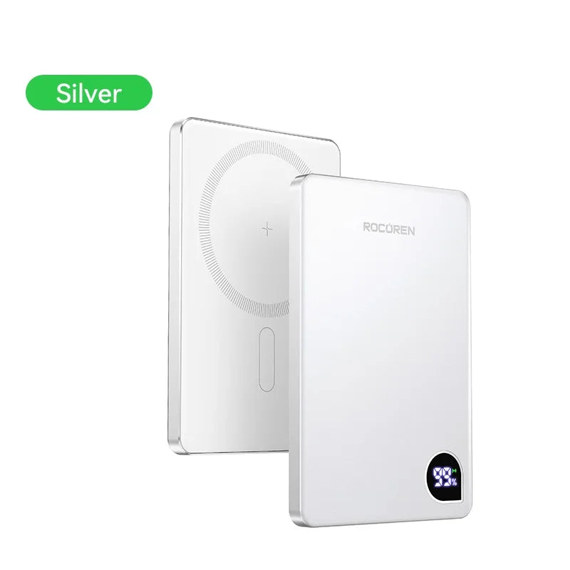 Rocoren 10000mAh Magnetic Power Bank – Fast Charging Portable Wireless Charger Battery Pack for iPhone 17 & 16 Pro Max