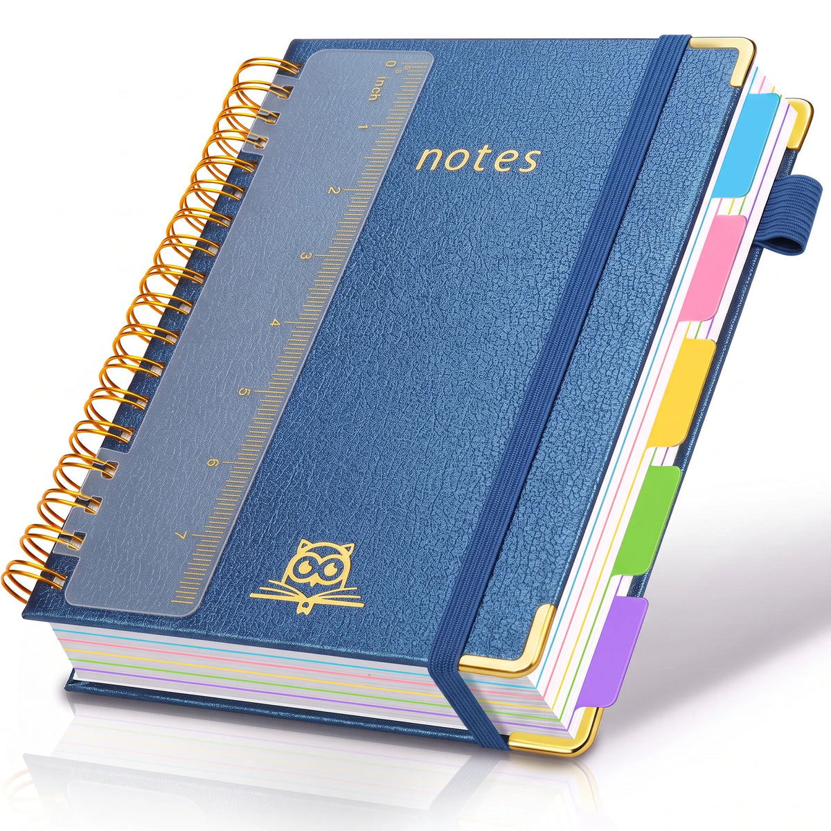 A5 Hardcover Spiral Notebook – 300 Pages 5-Subject Journal with Dividers & Tabs, 6.2×8.2" Notebook for Work & Study