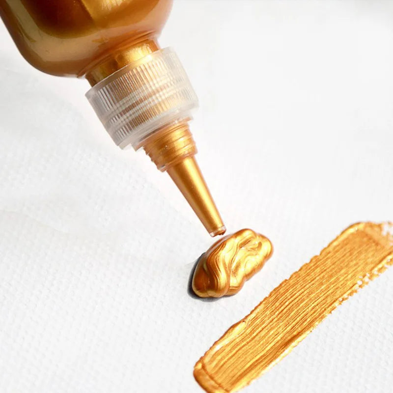 60ml Metallic Gold Acrylic Paint – Waterproof DIY Pigment for Art & Craft Projects