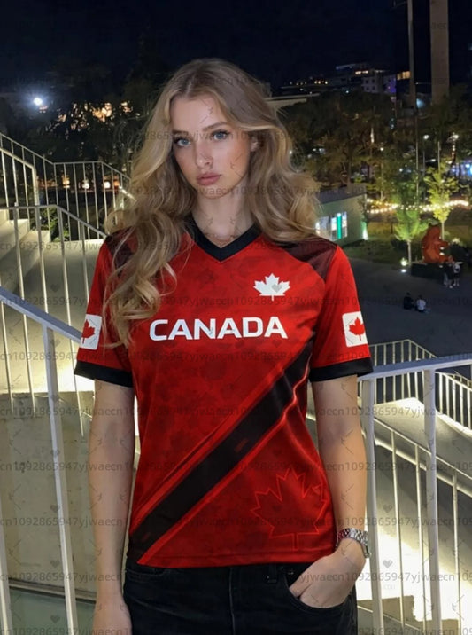 2026 Summer Canada Soccer Jersey T-Shirt Men’s Women’s Plus Size Fan Gift Streetwear Soccer Tee
