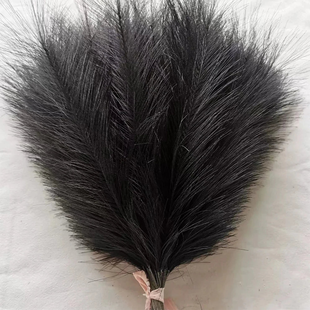 5/10/20pcs Herbe de la Pampa Artificielle – Fleurs de roseau synthétiques moelleuses style bohème pour la décoration de mariage, les arrangements de fête, la décoration intérieure et la conception florale DIY (42cm)