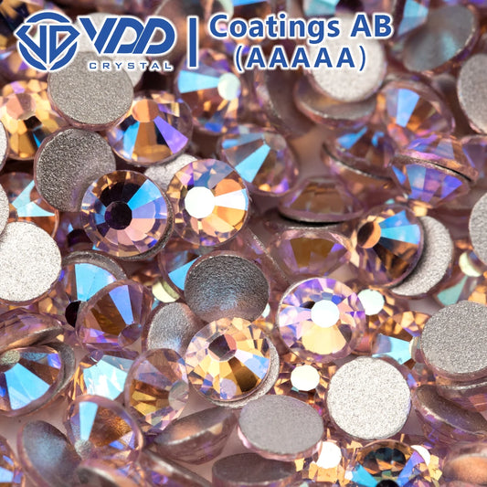 VDD AAAAA AB Diamantes de imitación de cristal plano – Piedras de pegamento de cristal multicolor para arte de uñas, manualidades y decoraciones de bricolaje