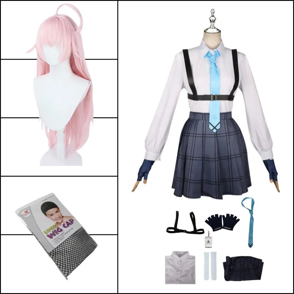 Blue Archive Takanashi Hoshino Cosplay Costume – Full Set with Wig | Anime Game Role Play Outfit