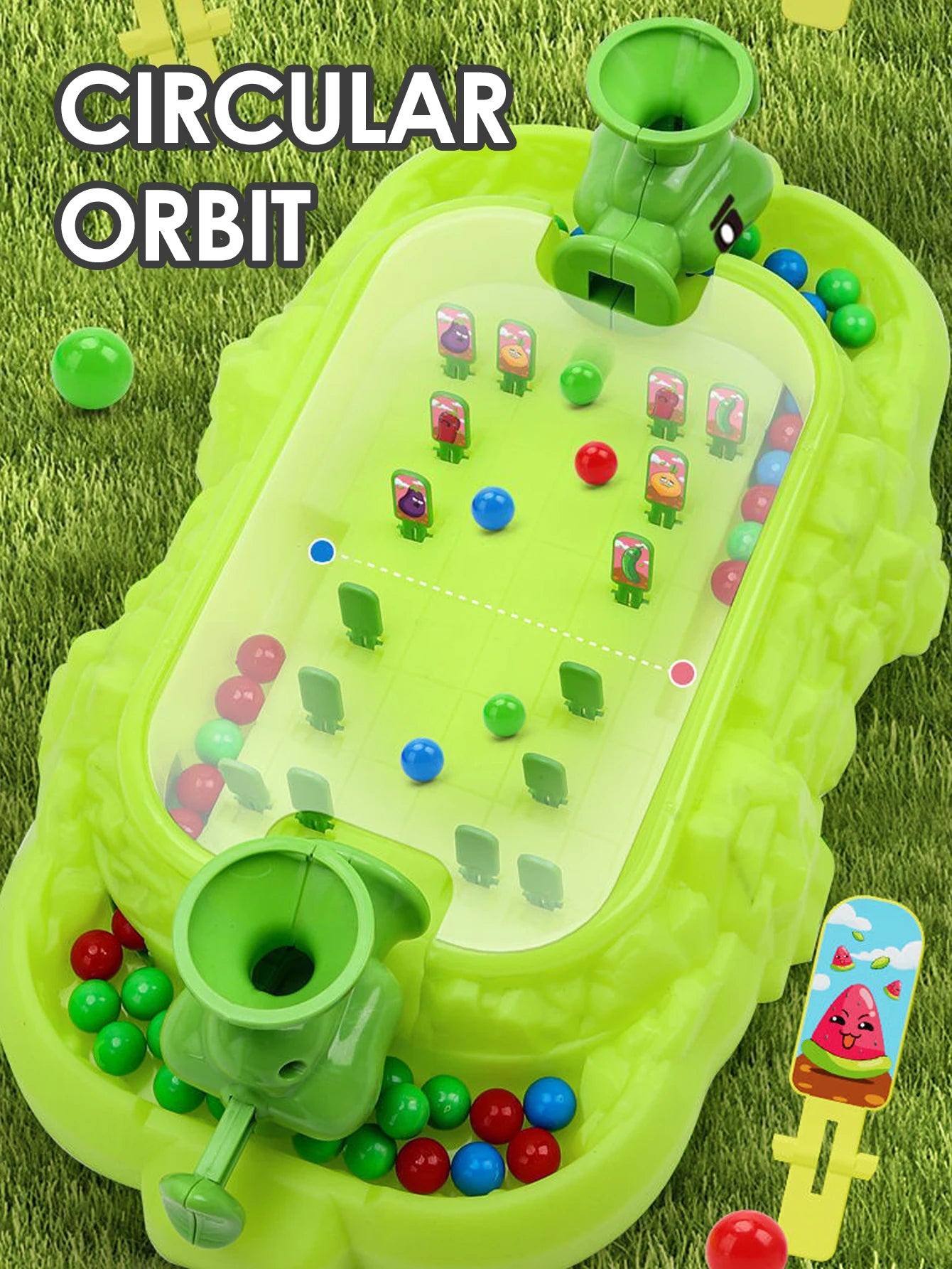 Kids Vegetable Pinball Machine Shooting Desktop Game – Two Player Parent-Child Interactive Battle Toy, Christmas Gift