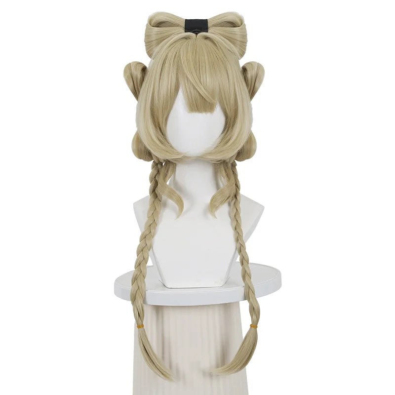 Sufi-Bi Inspired Cosplay Wig – Synthetic Hair with Realistic Scalp & Butterfly Clip Hairpiece