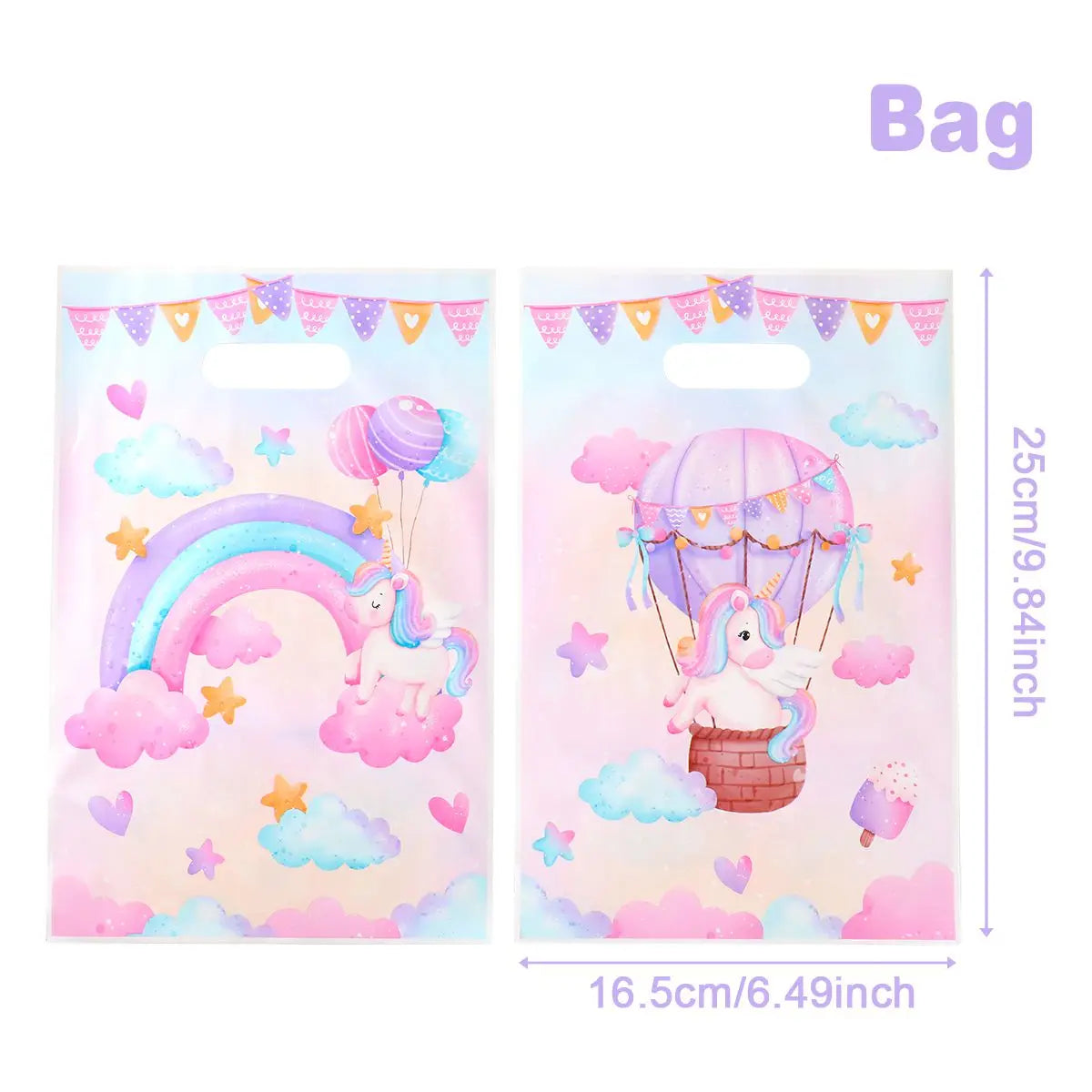 10/25/50 unidades Bolsas de Regalo de Unicornio para Dulces – Lindas Bolsas de Mano para Recuerdos de Fiesta, Decoraciones de Cumpleaños, Baby Showers, Regalos para Niños y Artículos de Celebración