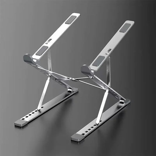 Soporte ajustable de aluminio para laptop – Sujetador plegable de cuadernos con diseño de disipación de calor para MacBook, PC, Tablet & Configuración de computadora de escritorio