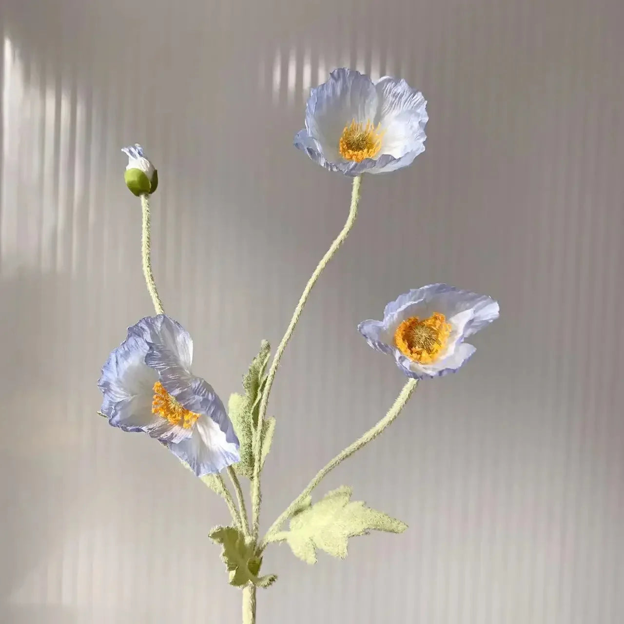 Artificial Poppy Flowers – Realistic Silk Faux Long Stem Flowers for Home Décor, Garden, Wedding Bridal Bouquets, Party Decoration & DIY Floral Arrangements