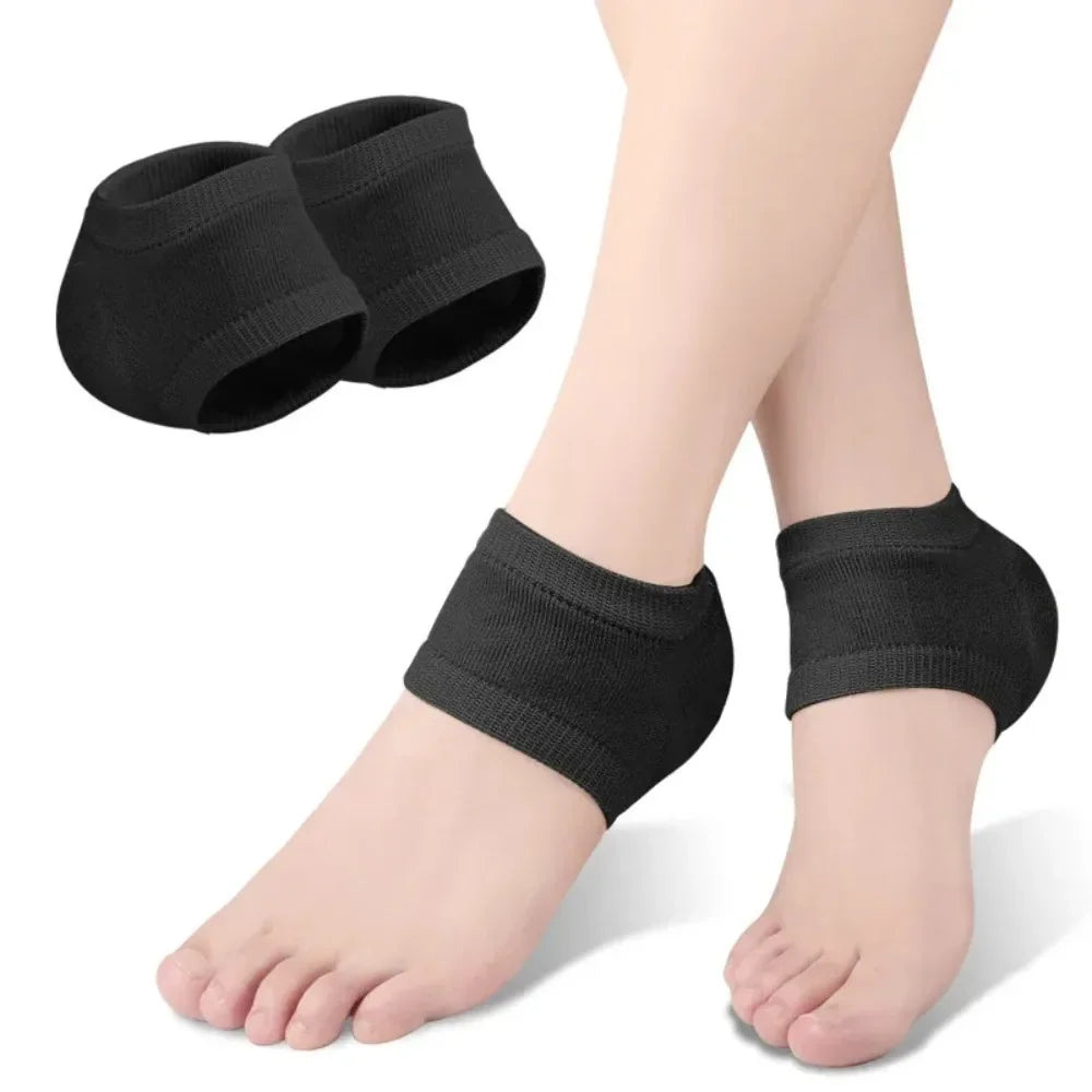 Silicone Heel Protectors – Moisturizing Heel Socks with Anti-Crack Design, Soft Gel Heel Pads for Dry Skin & Everyday Foot Care