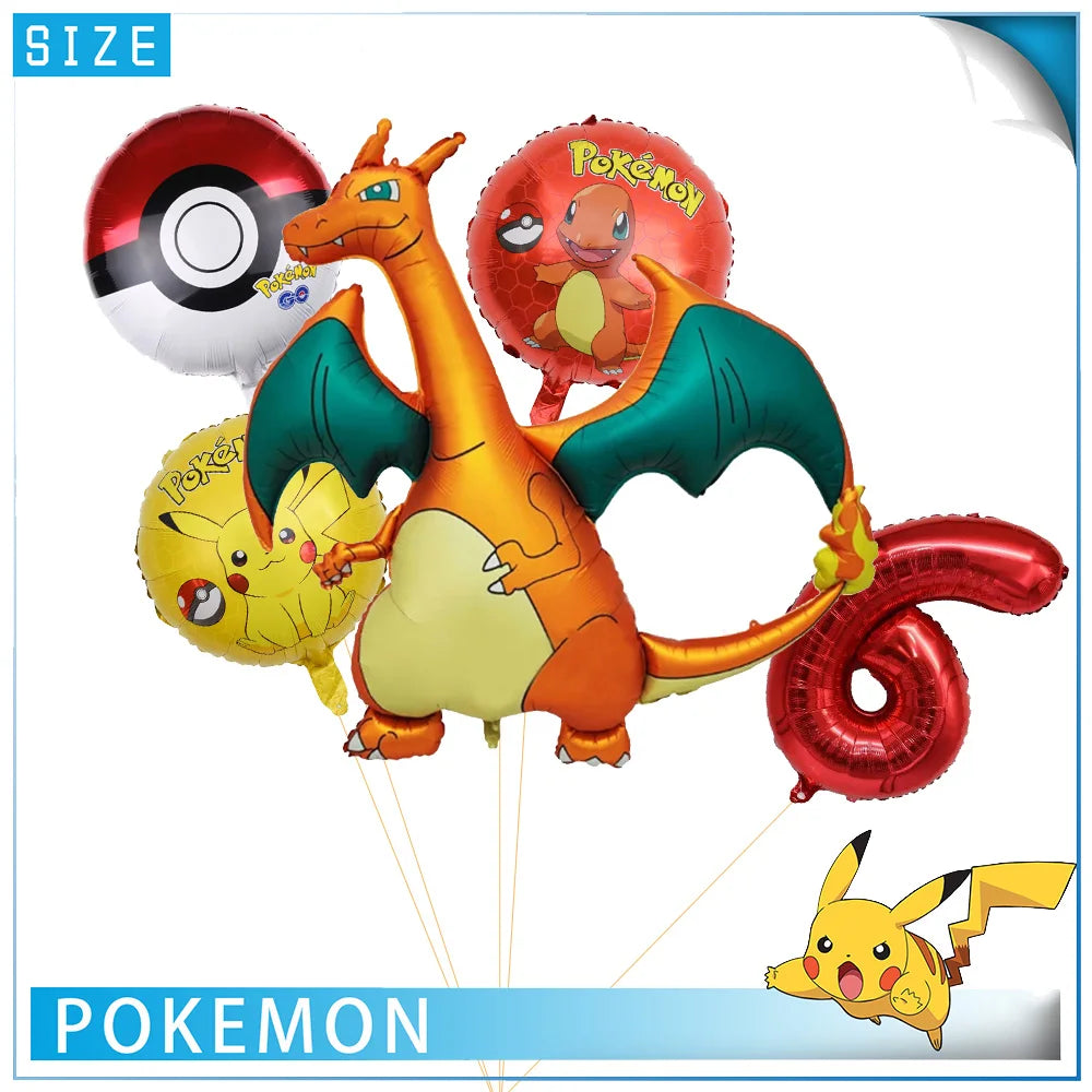 Pokémon 3D Foil Balloon – 32inch Charizard Digital Balloon for Children’s Birthday Party Decorations, Baby Shower & Party Supplies