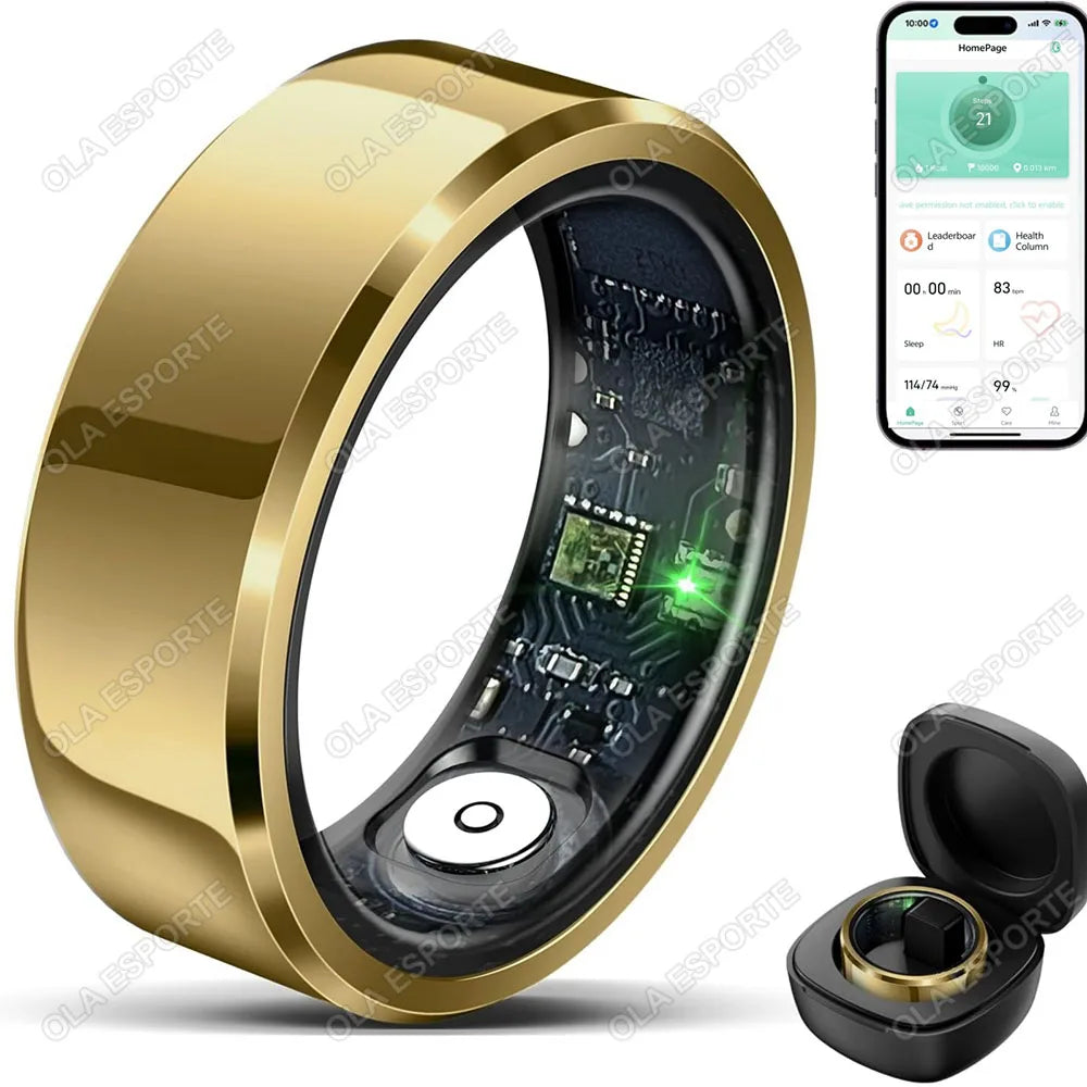 R11C 2026 Smart Ring – Blood Pressure, Heart Rate & Sleep Monitoring, IP68 & 5ATM Waterproof Multi-Sport Ring for Men & Women