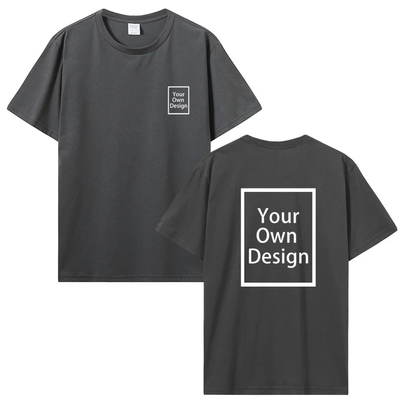Camiseta de Algodón Personalizada – Camiseta de Verano de Manga Corta para Hombre | Foto, Logotipo y Diseño Personalizado Impreso DIY Ropa Casual
