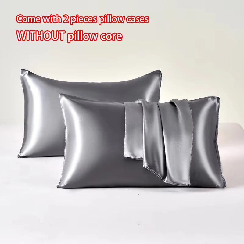 Satin Pillowcase Set of 2 – Soft Cooling Pillow Covers for Hair & Skin