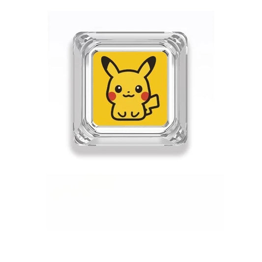 Teclas retroiluminadas transparentes Pokémon – Lindas teclas personalizadas de cristal para teclado mecánico (compatible con interruptores MX)