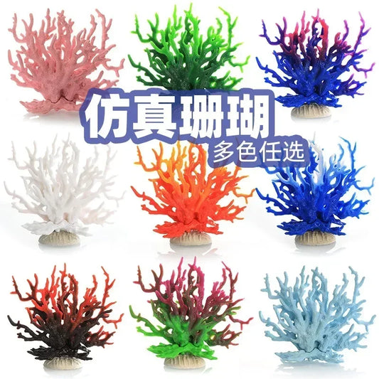 Resin Mini Coral Aquarium Decorations – Realistic Micro-Landscape Starfish & Coral Ornaments for Fish Tanks, Aquascaping Plants & Accessories