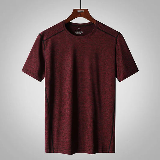 Men's 6XL-8XL Summer T-Shirt – Plus Size Casual Basic Tee with Raglan Sleeves, Lightweight Sporty Top for Everyday Wear