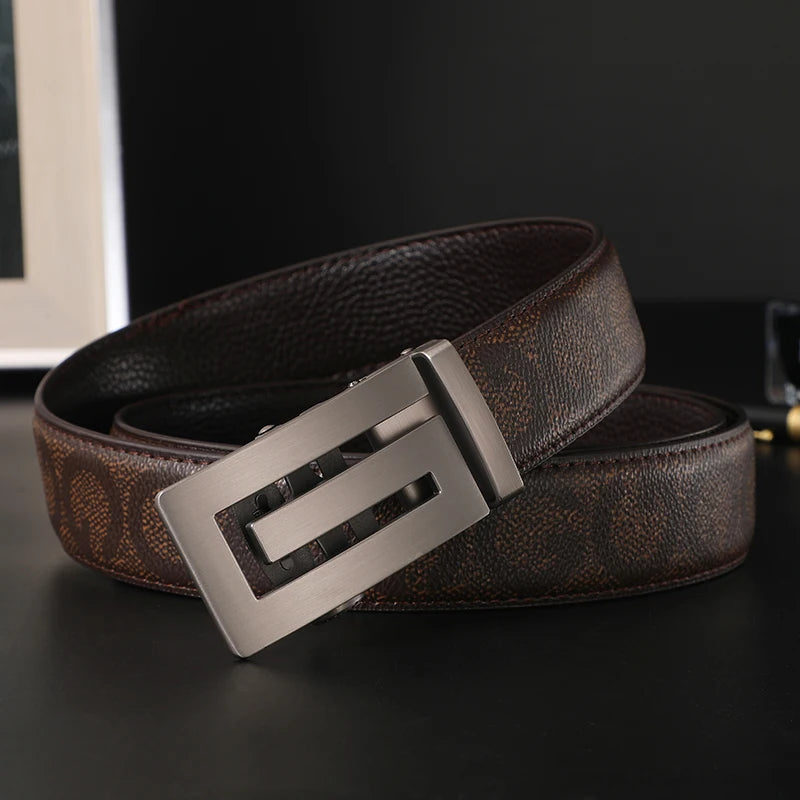 Unisex Genuine Leather Belt with G Buckle – Luxury-Style Men's & Women's Fashion Belt for Jeans, Business Wear & Casual Everyday Outfits