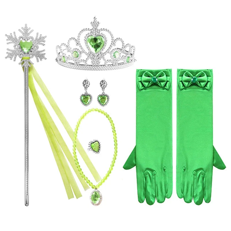 Tinker Bell Fairy Dress for Girls – Fantasy Forest Elf Green Leaf Cosplay Costume for Baby & Kids, Halloween Dress-Up