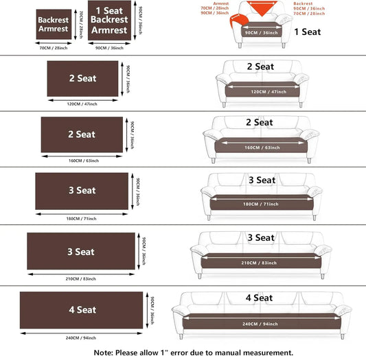 Funda de sofá antideslizante de franela suave – Protector de muebles acolchado para sofá y sala de estar, funda cálida para cojín de 1 plaza