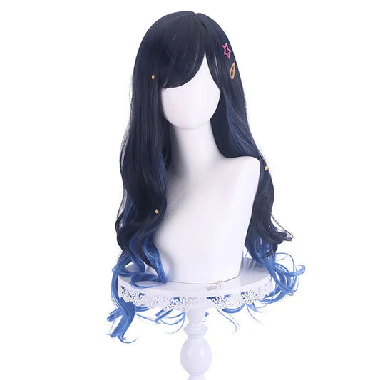 Perruque de cosplay synthétique – Style anime, raie sur le côté, effet de cuir chevelu naturel, fibres colorées résistantes à la chaleur pour soirées costumées, spectacles et conventions